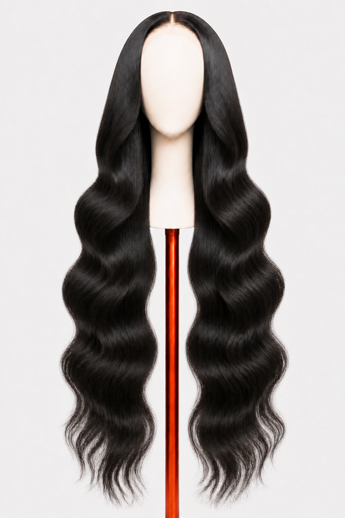 13x6 Transparent Lace Wig black color
200% density