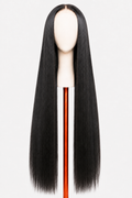 13×4 Transparent Lace Straight Wig in black with 200% density